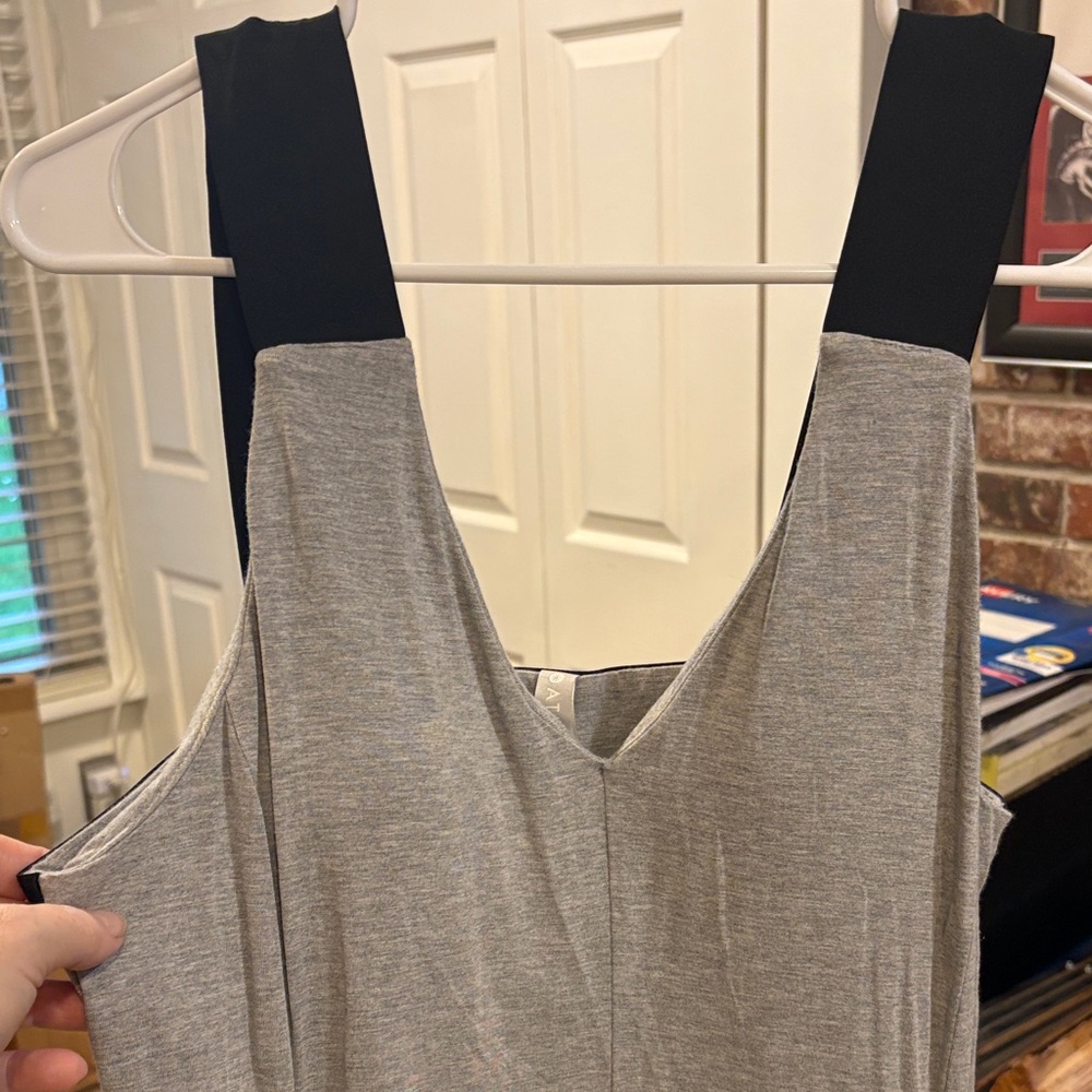 Athleta Gray and Black Sleeveless Dress in Large - Never Worn